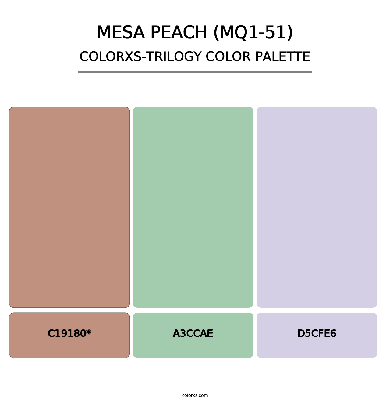 Mesa Peach (MQ1-51) - Colorxs Trilogy Palette