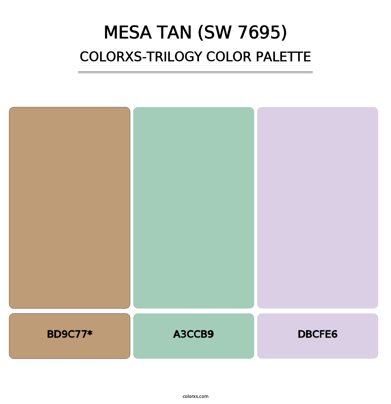 Mesa Tan (SW 7695) - Colorxs Trilogy Palette