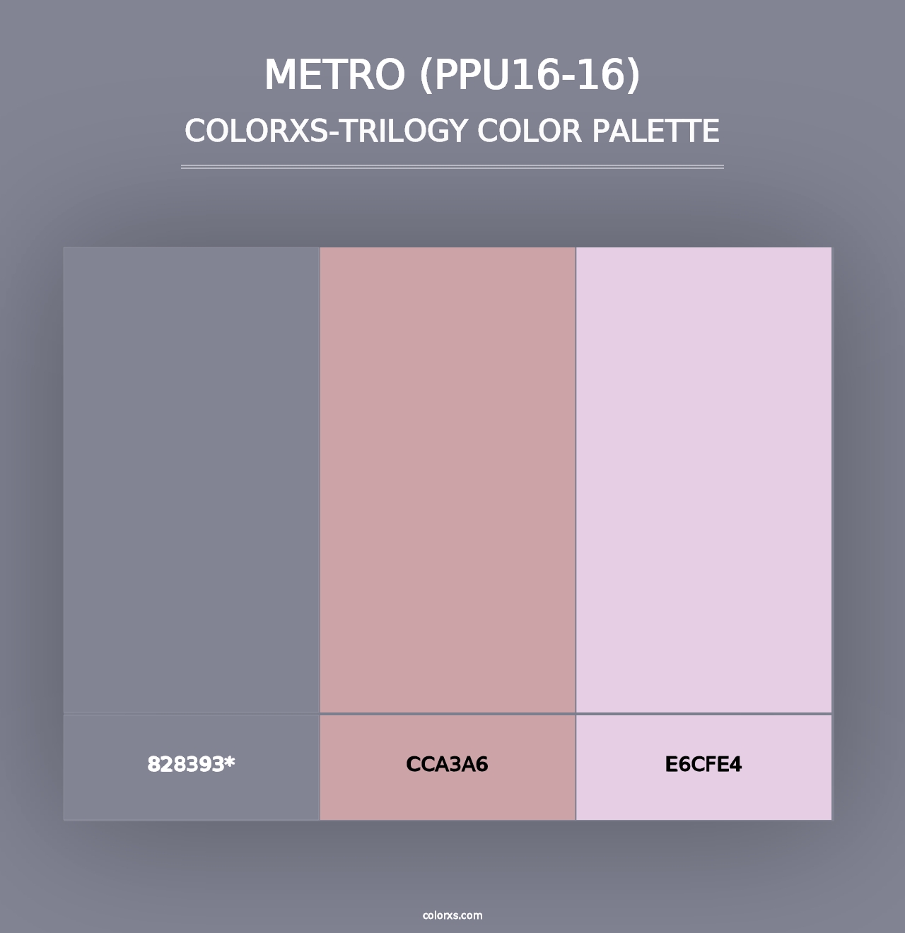 Metro (PPU16-16) - Colorxs Trilogy Palette