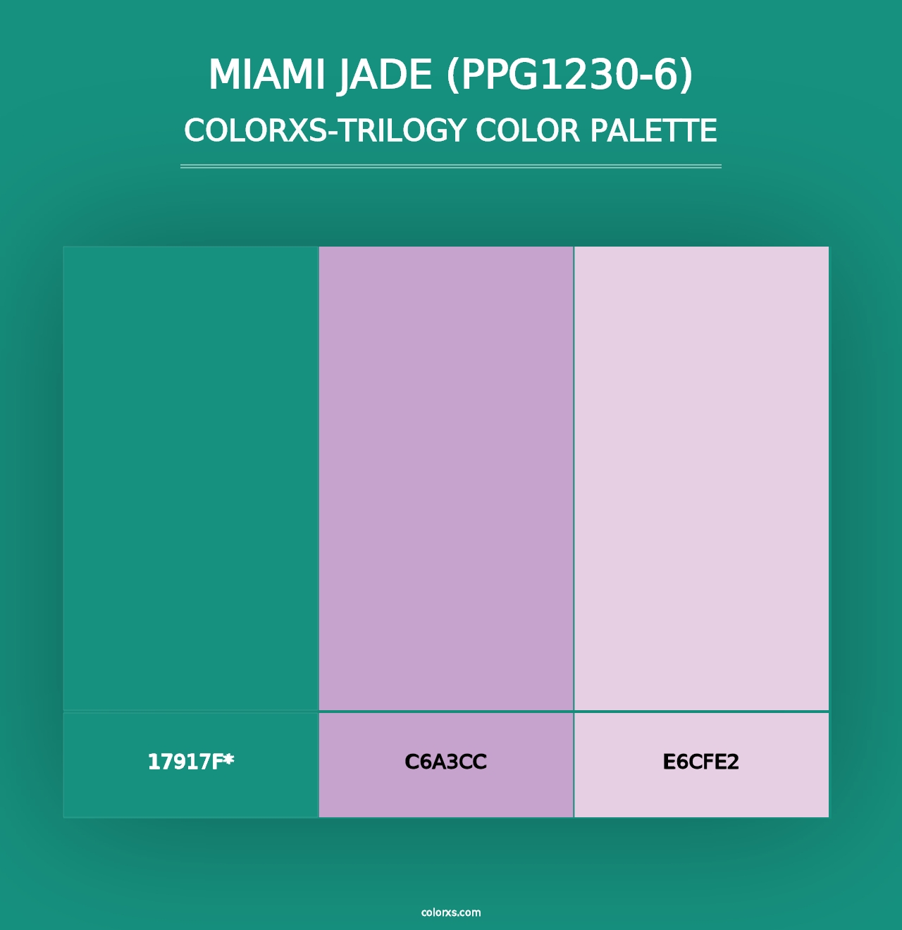 Miami Jade (PPG1230-6) - Colorxs Trilogy Palette