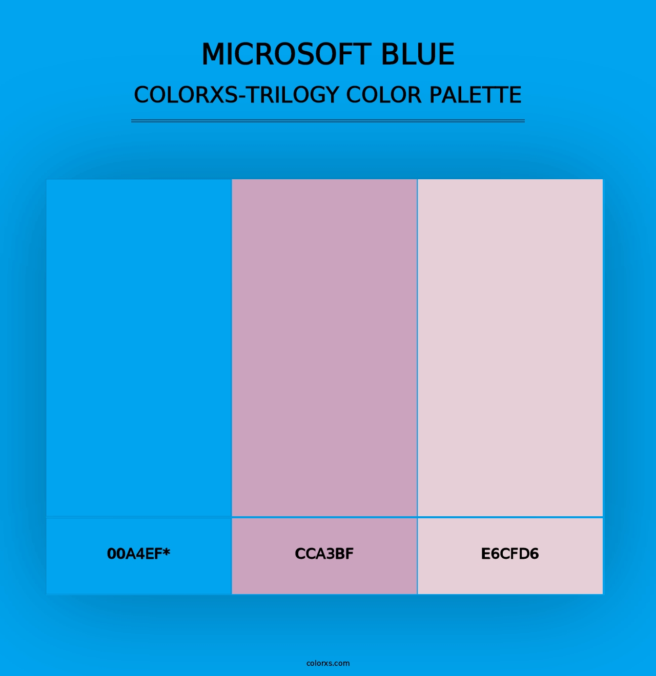 Microsoft Blue - Colorxs Trilogy Palette