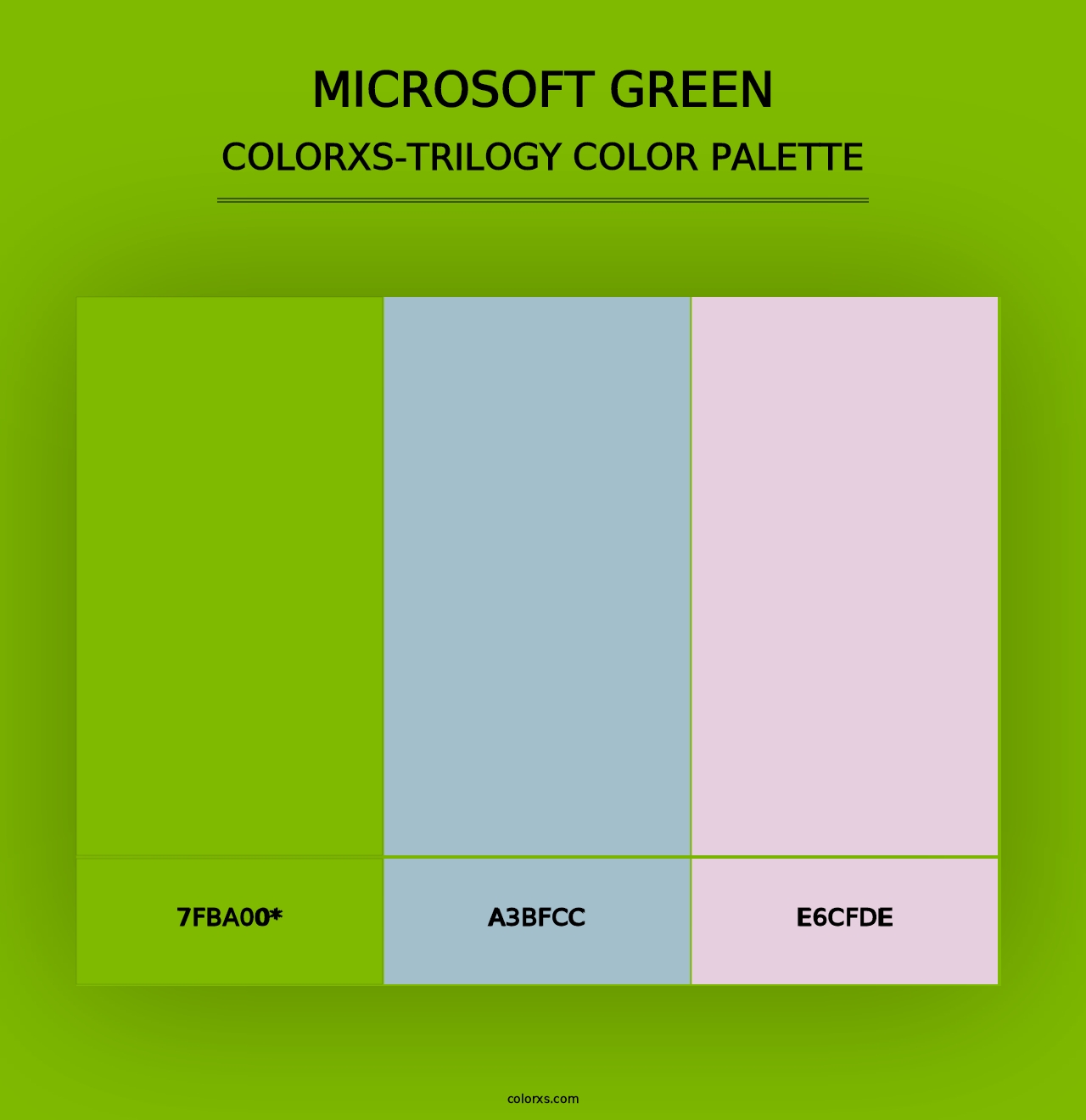 Microsoft Green - Colorxs Trilogy Palette