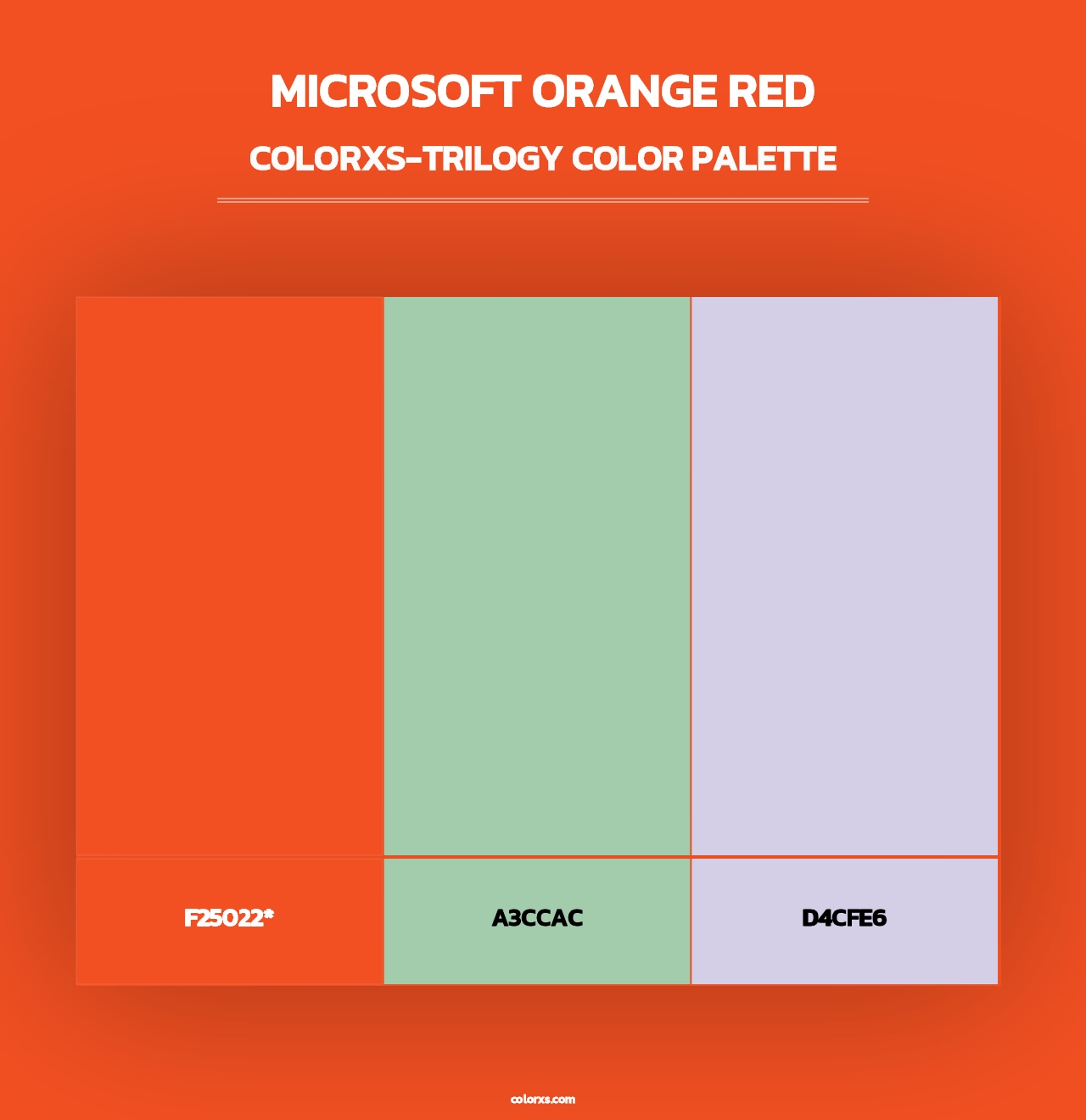 Microsoft Orange Red - Colorxs Trilogy Palette