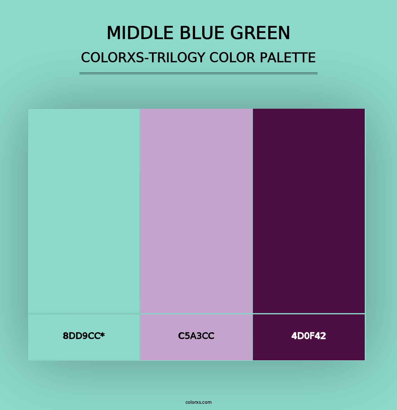 Middle Blue Green - Colorxs Trilogy Palette