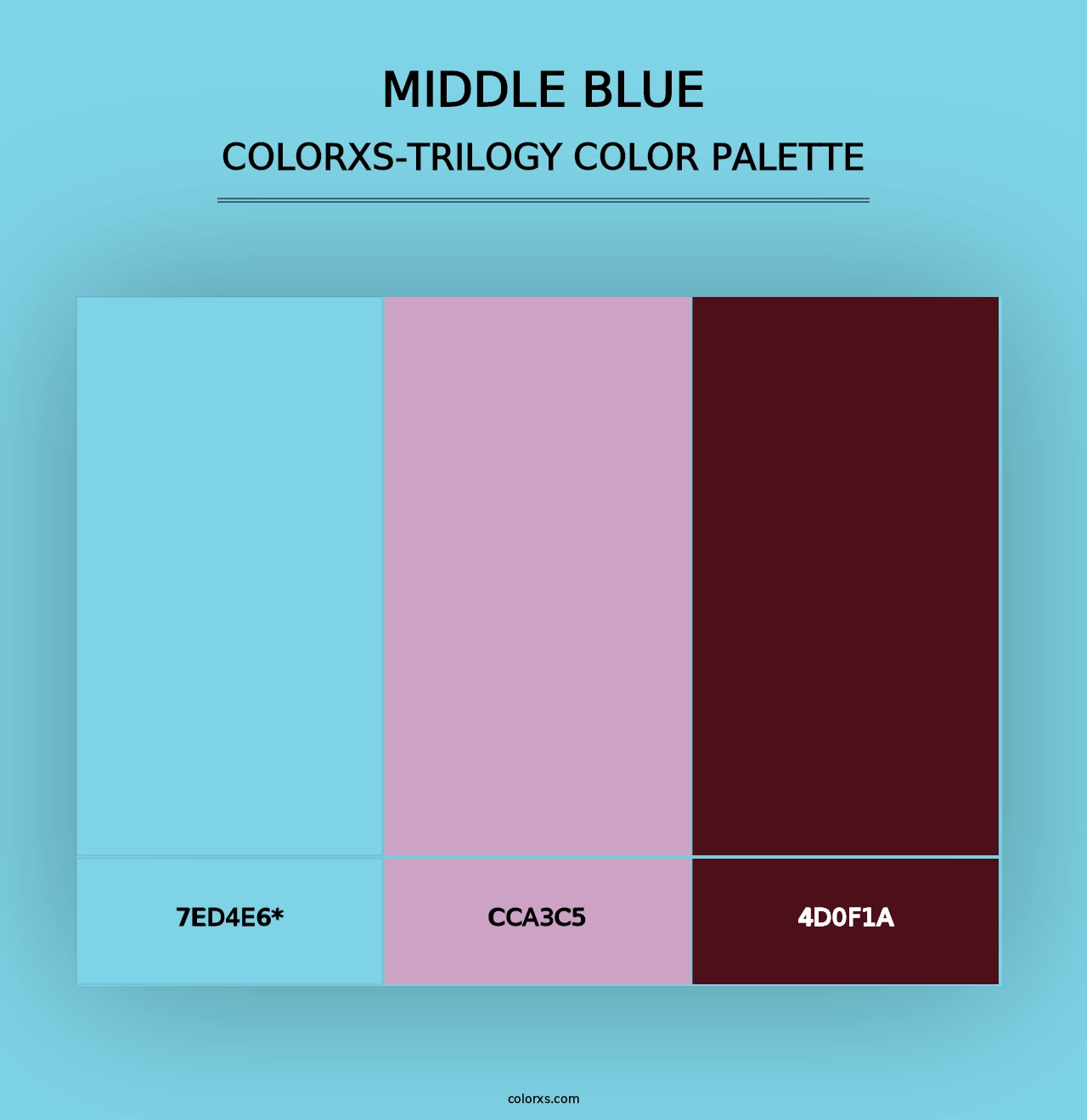 Middle Blue - Colorxs Trilogy Palette