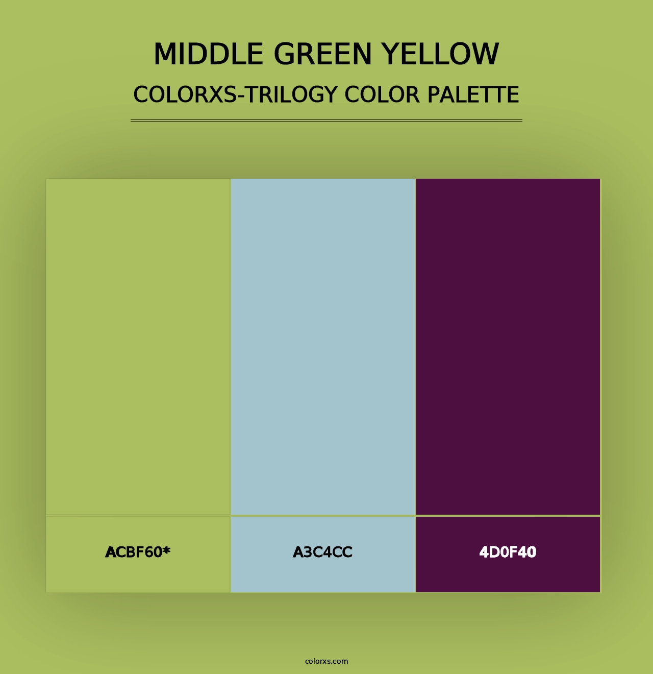 Middle Green Yellow - Colorxs Trilogy Palette