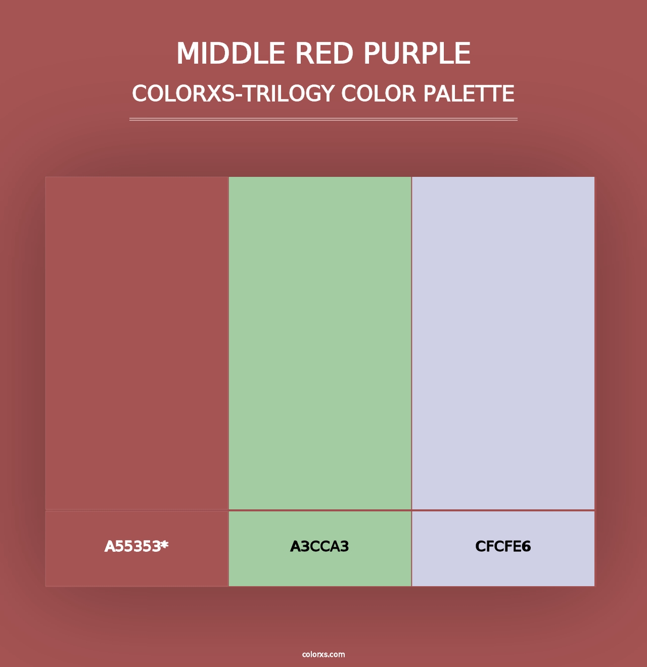 Middle Red Purple - Colorxs Trilogy Palette