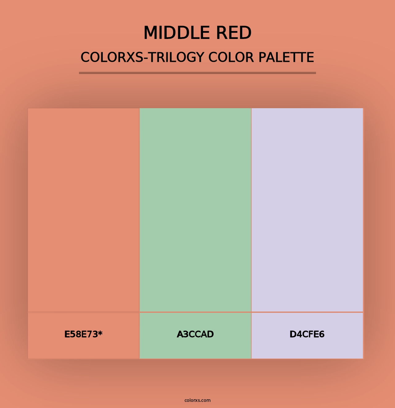 Middle Red - Colorxs Trilogy Palette