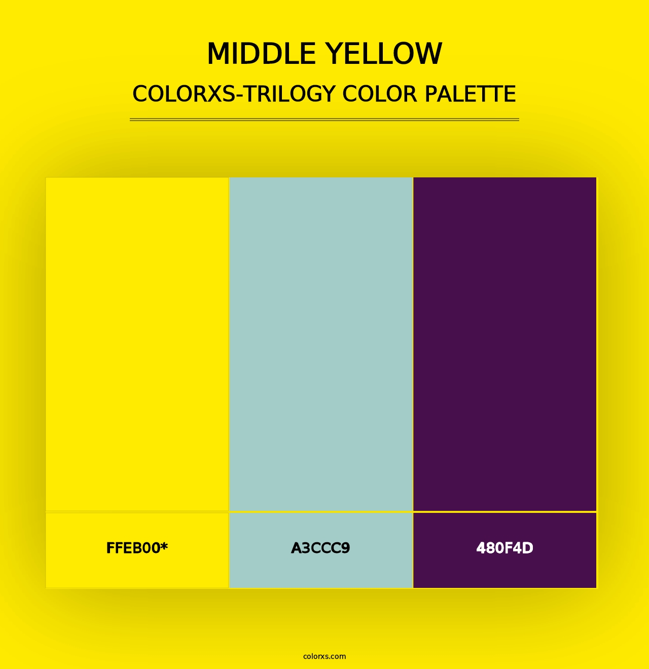 Middle Yellow - Colorxs Trilogy Palette