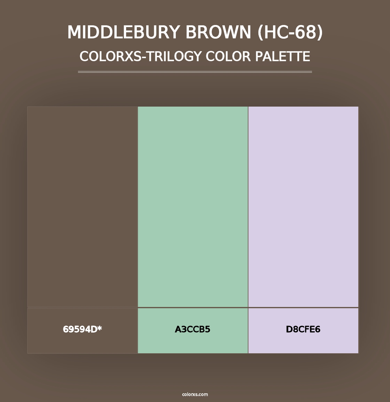 Middlebury Brown (HC-68) - Colorxs Trilogy Palette