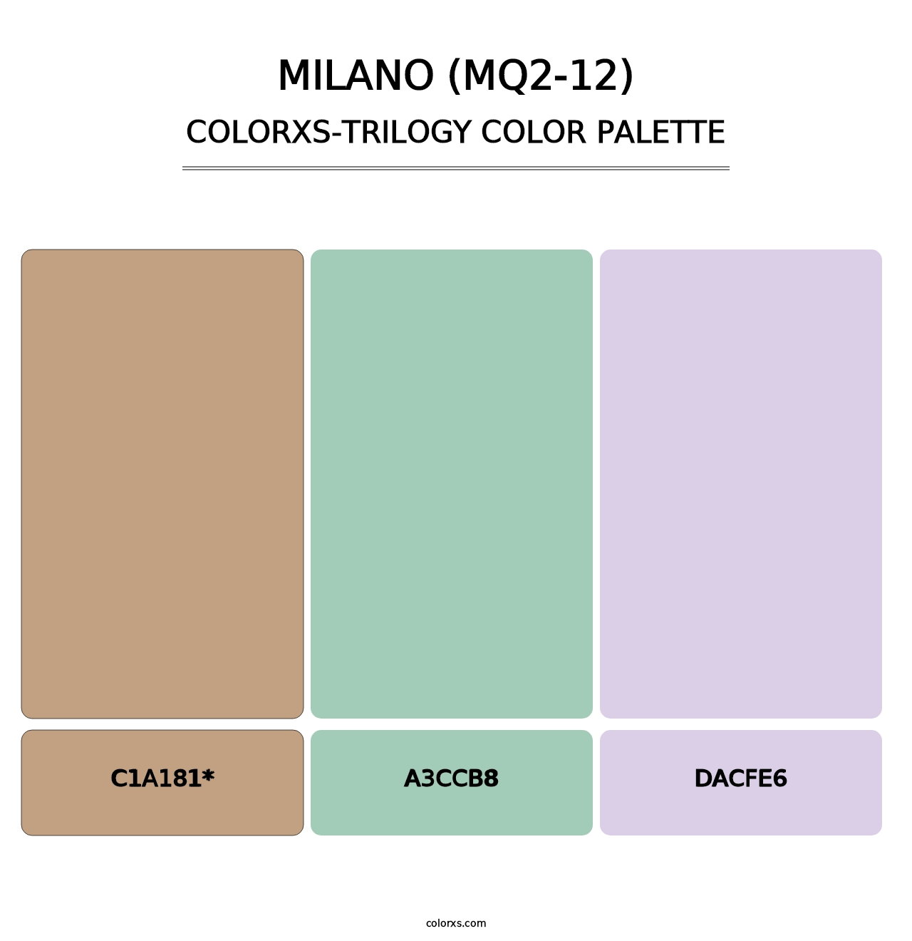 Milano (MQ2-12) - Colorxs Trilogy Palette