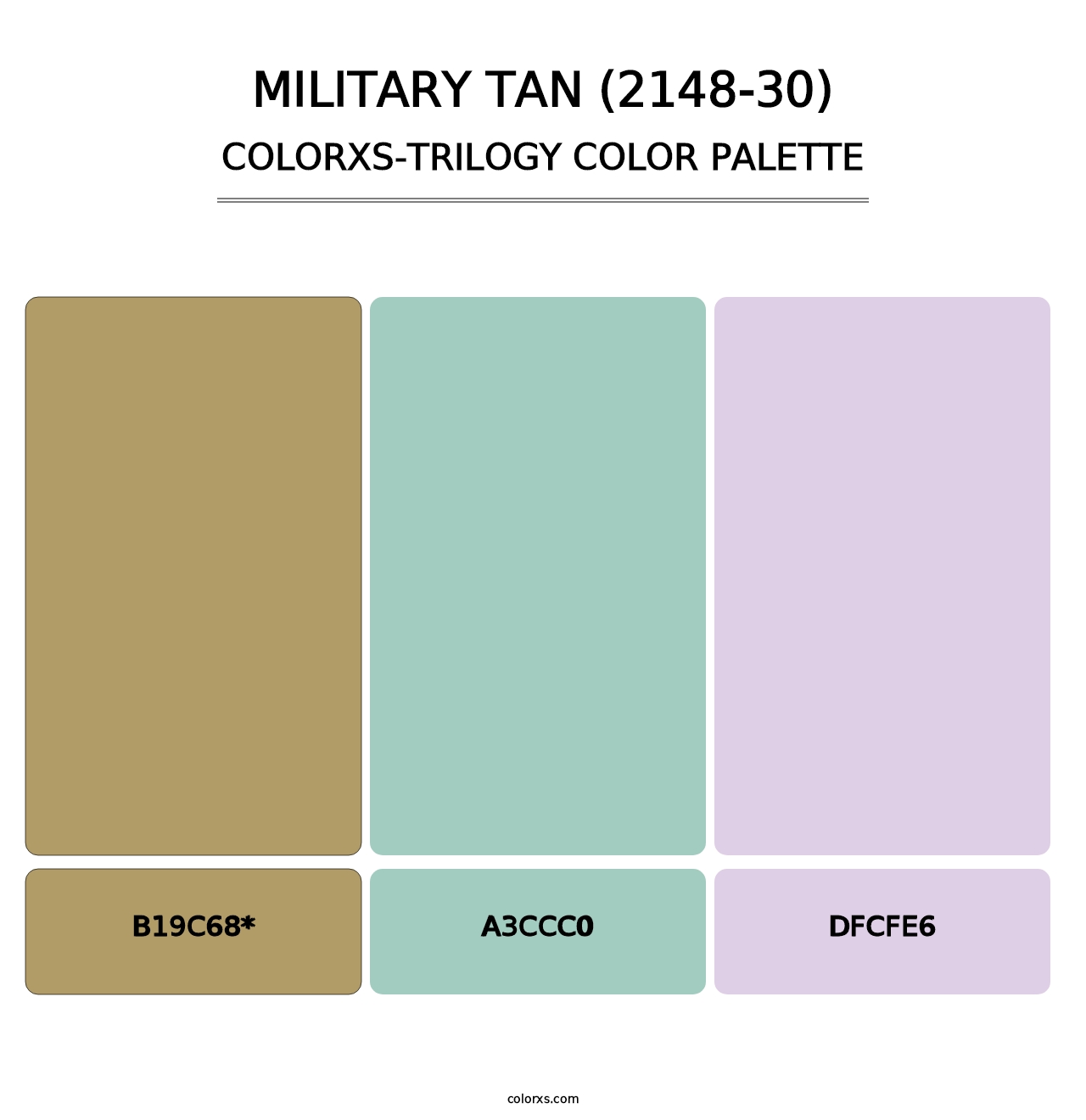 Military Tan (2148-30) - Colorxs Trilogy Palette