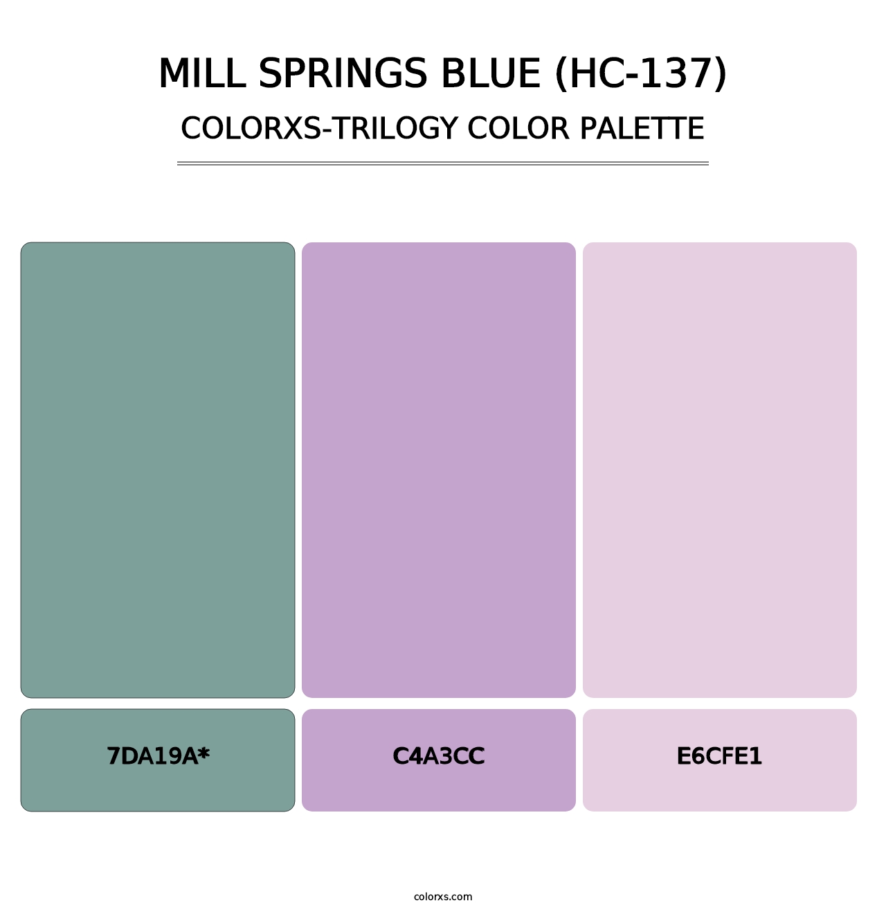 Mill Springs Blue (HC-137) - Colorxs Trilogy Palette