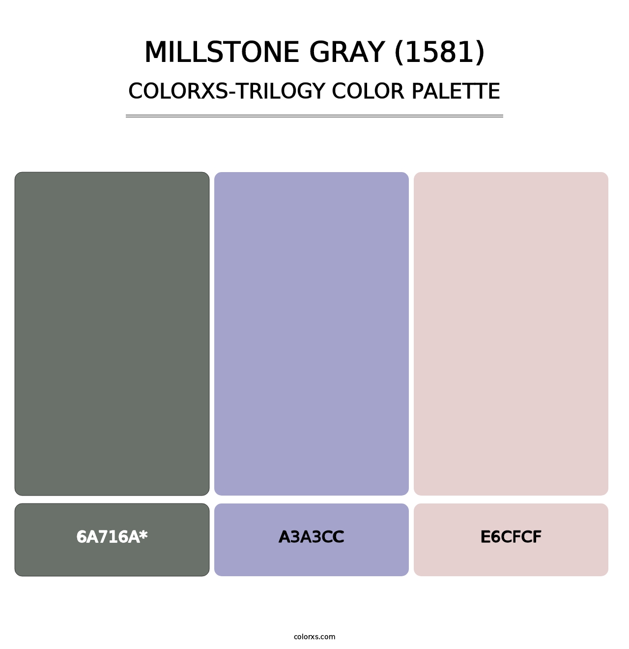 Millstone Gray (1581) - Colorxs Trilogy Palette