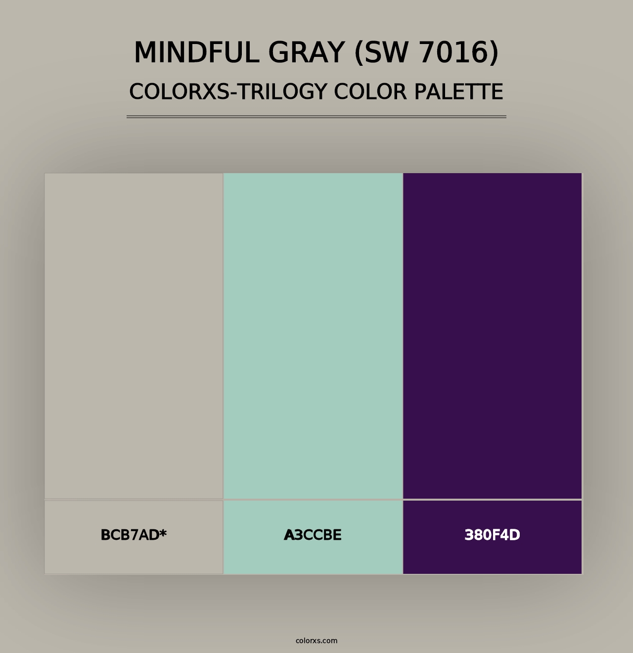 Mindful Gray (SW 7016) - Colorxs Trilogy Palette