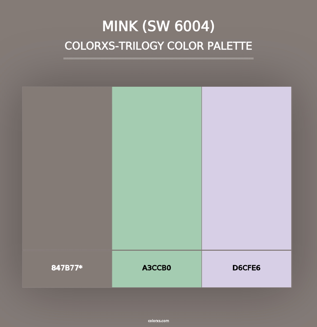 Mink (SW 6004) - Colorxs Trilogy Palette