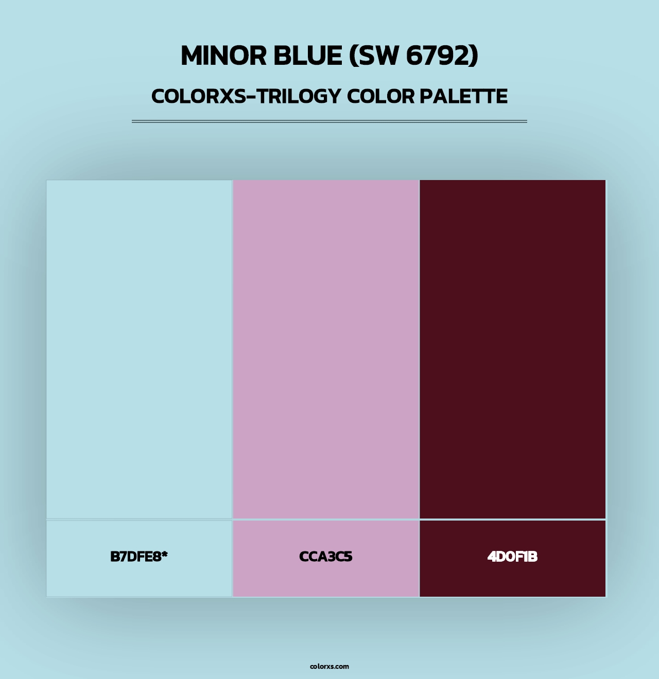 Minor Blue (SW 6792) - Colorxs Trilogy Palette