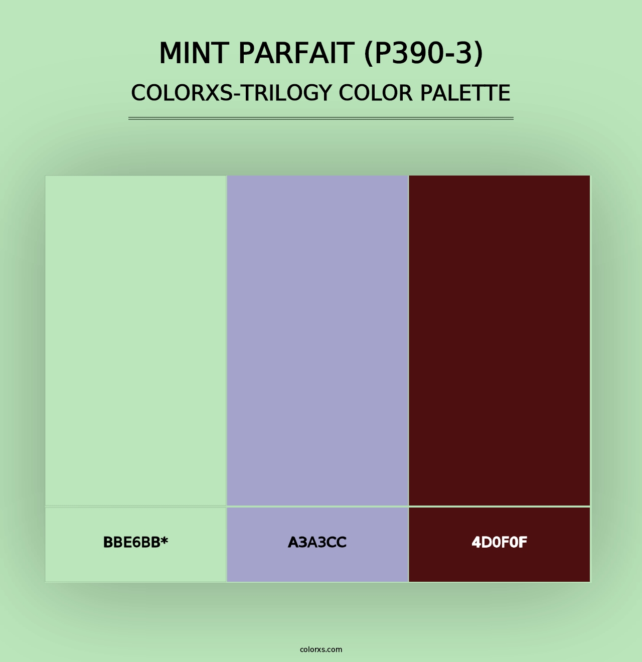 Mint Parfait (P390-3) - Colorxs Trilogy Palette