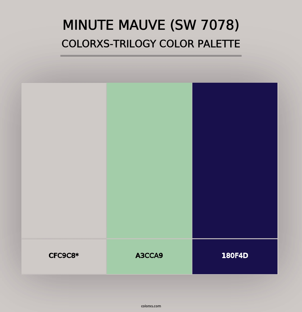 Minute Mauve (SW 7078) - Colorxs Trilogy Palette