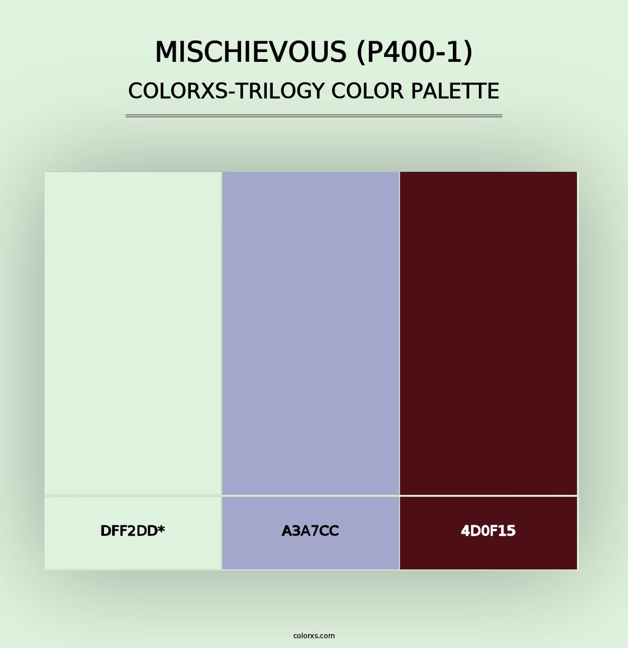 Mischievous (P400-1) - Colorxs Trilogy Palette