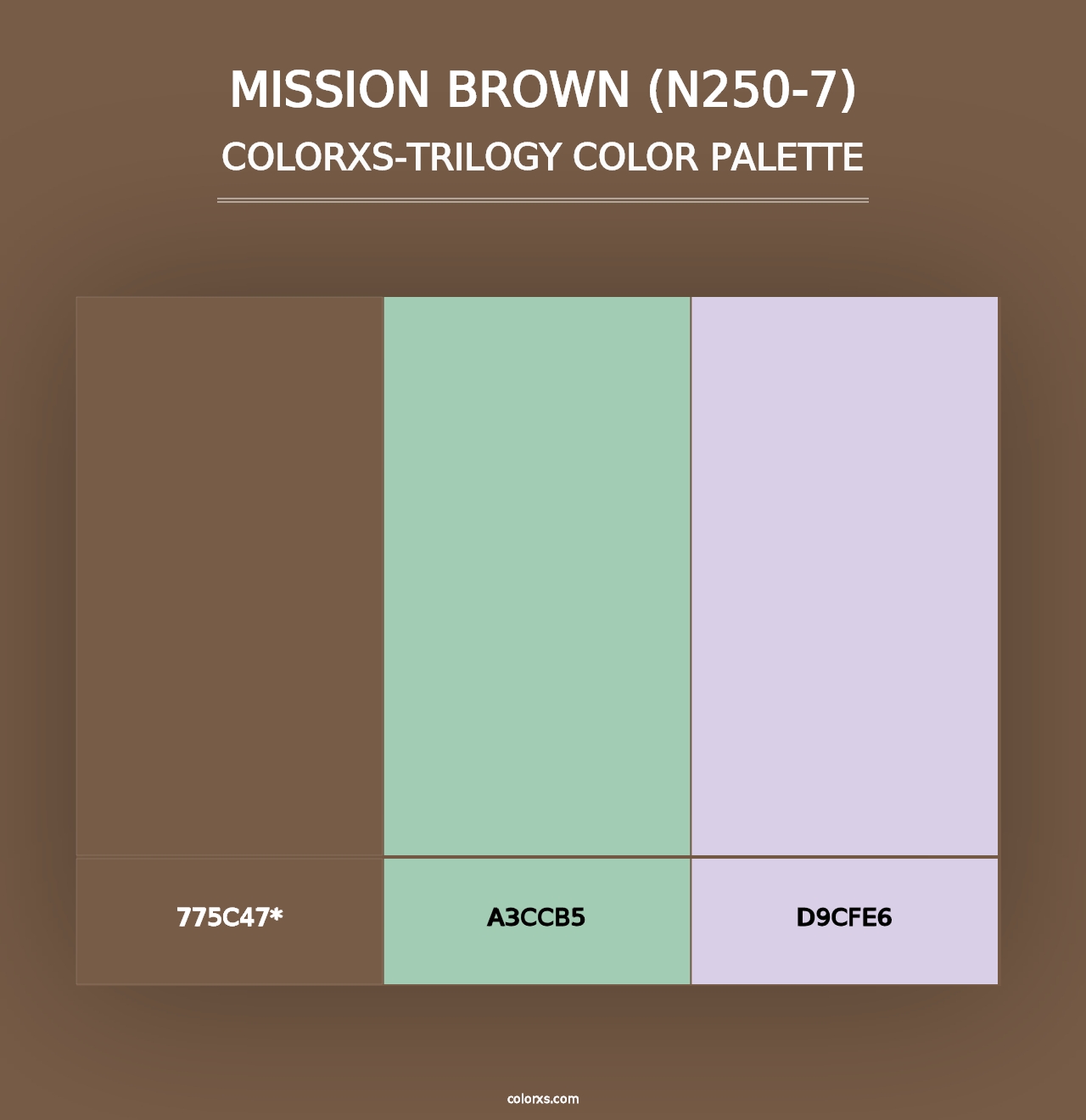 Mission Brown (N250-7) - Colorxs Trilogy Palette