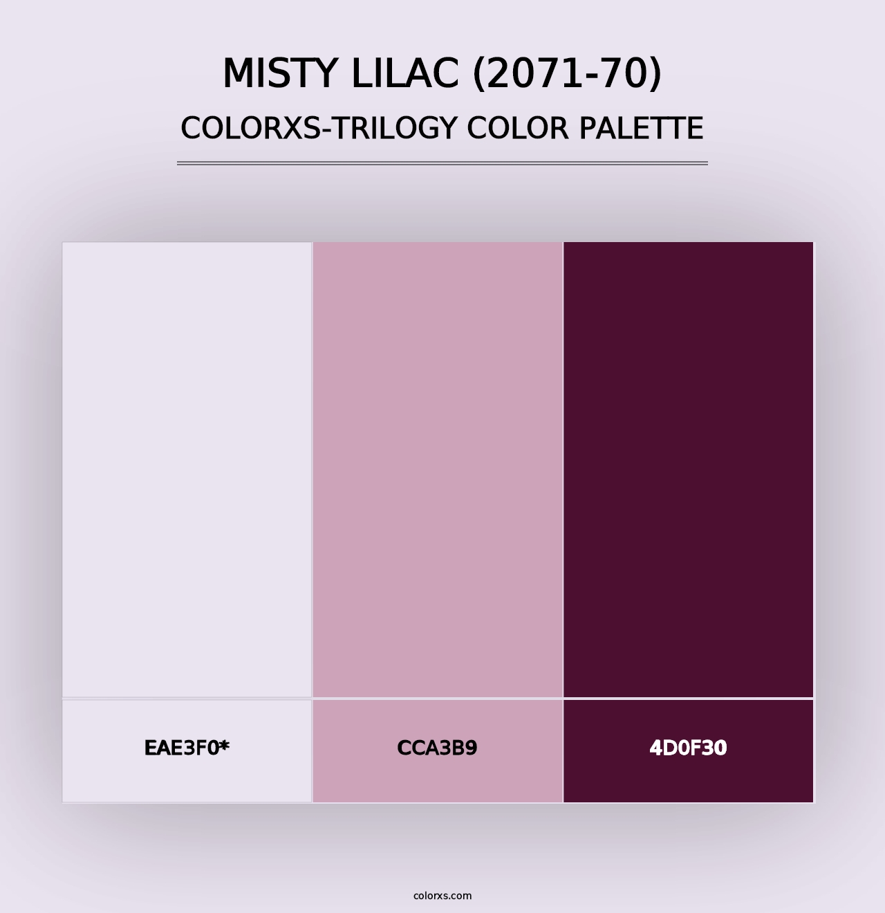 Misty Lilac (2071-70) - Colorxs Trilogy Palette