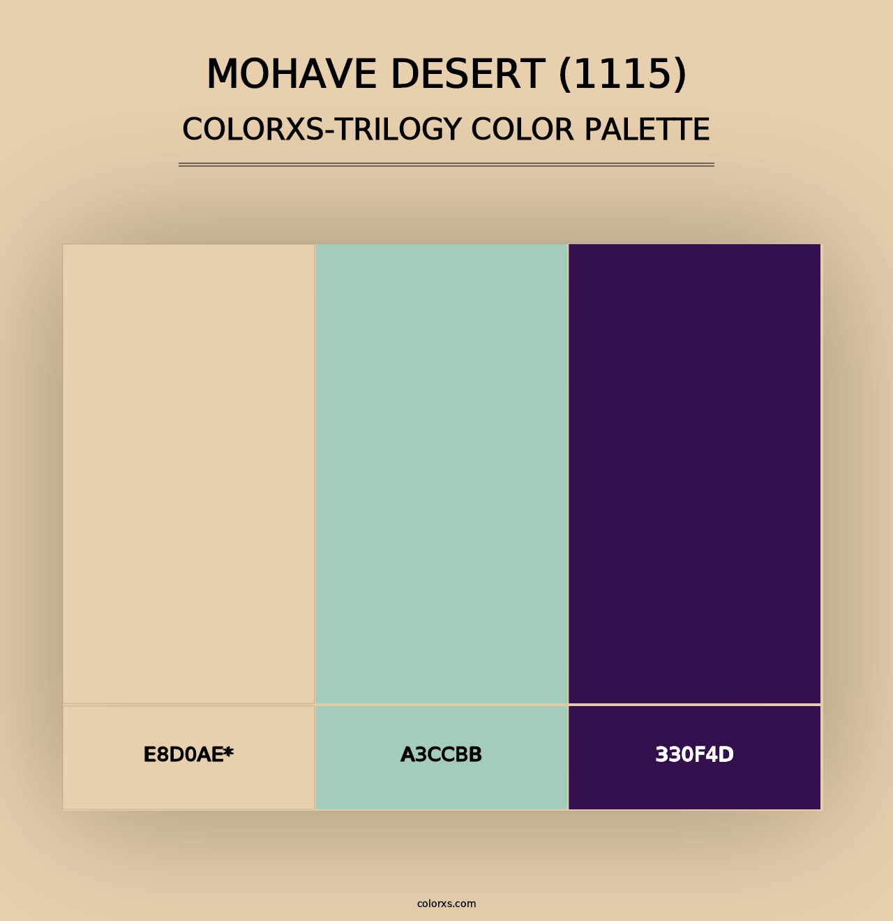 Mohave Desert (1115) - Colorxs Trilogy Palette