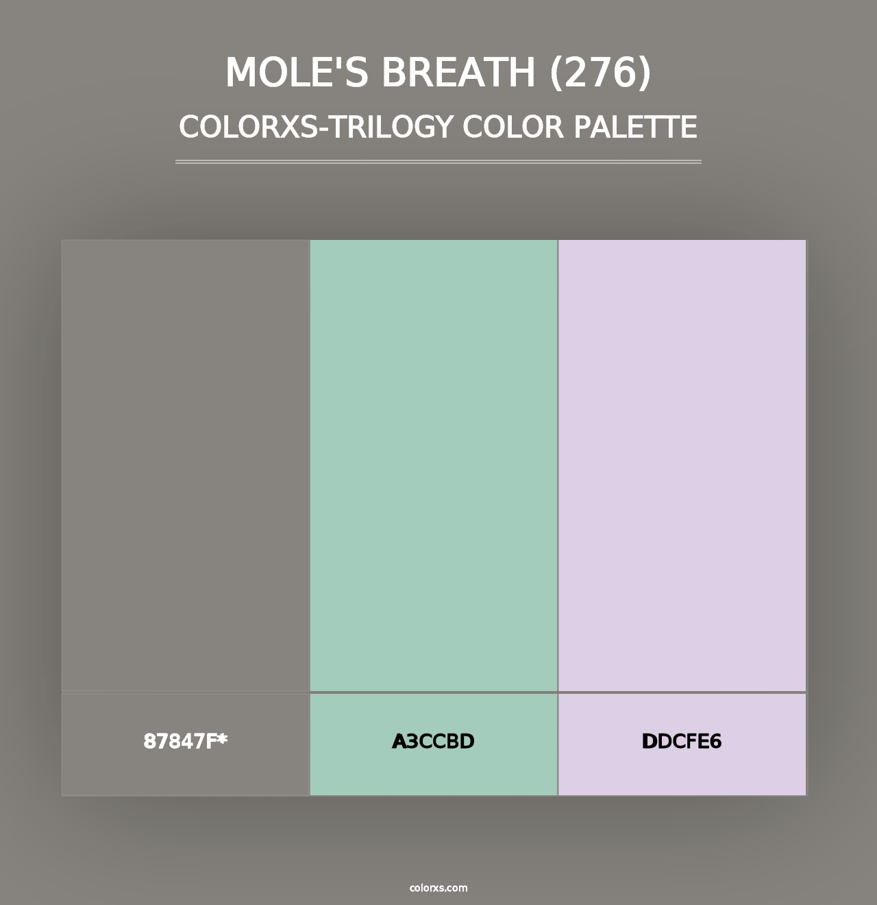 Mole's Breath (276) - Colorxs Trilogy Palette