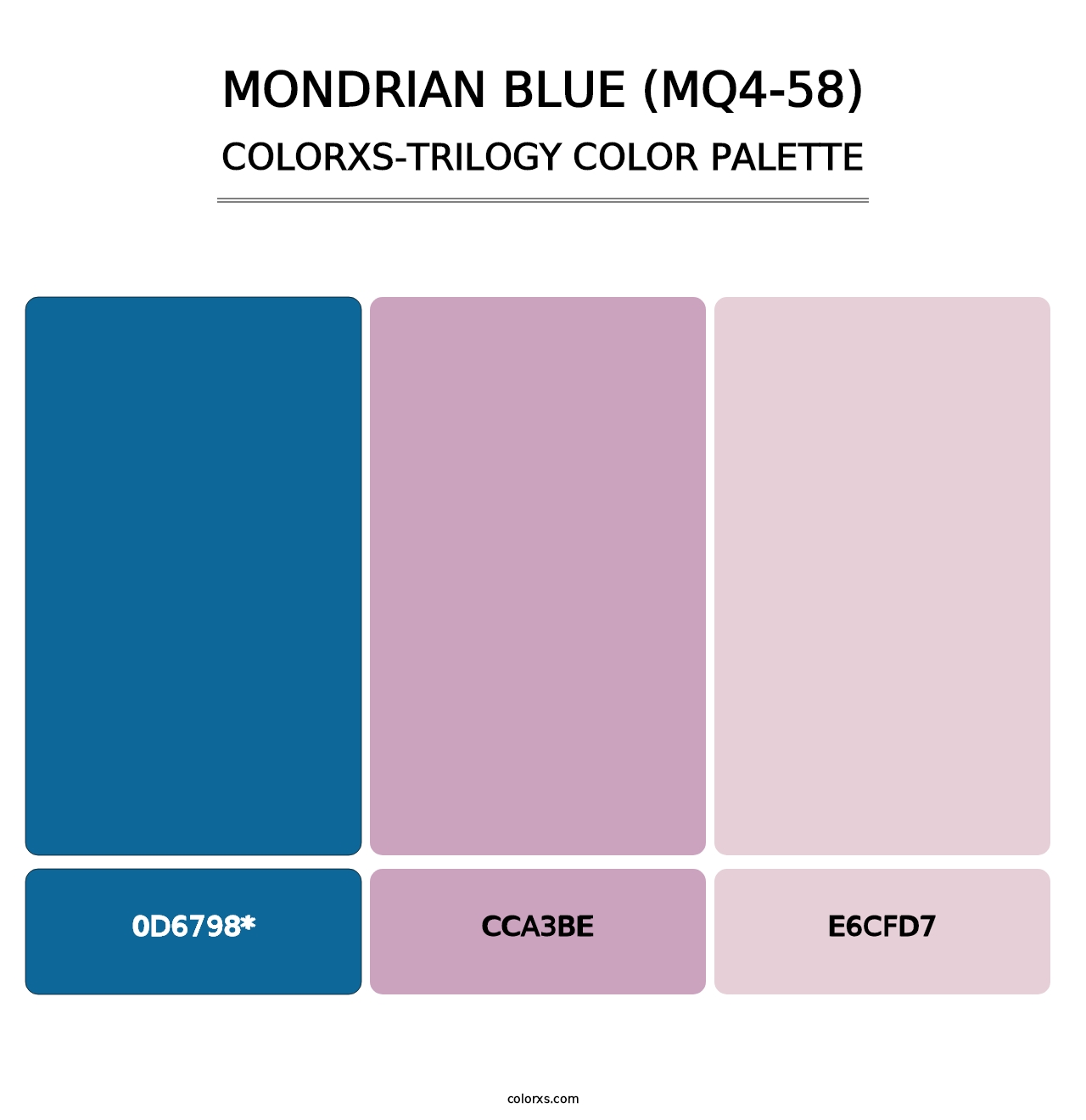 Mondrian Blue (MQ4-58) - Colorxs Trilogy Palette