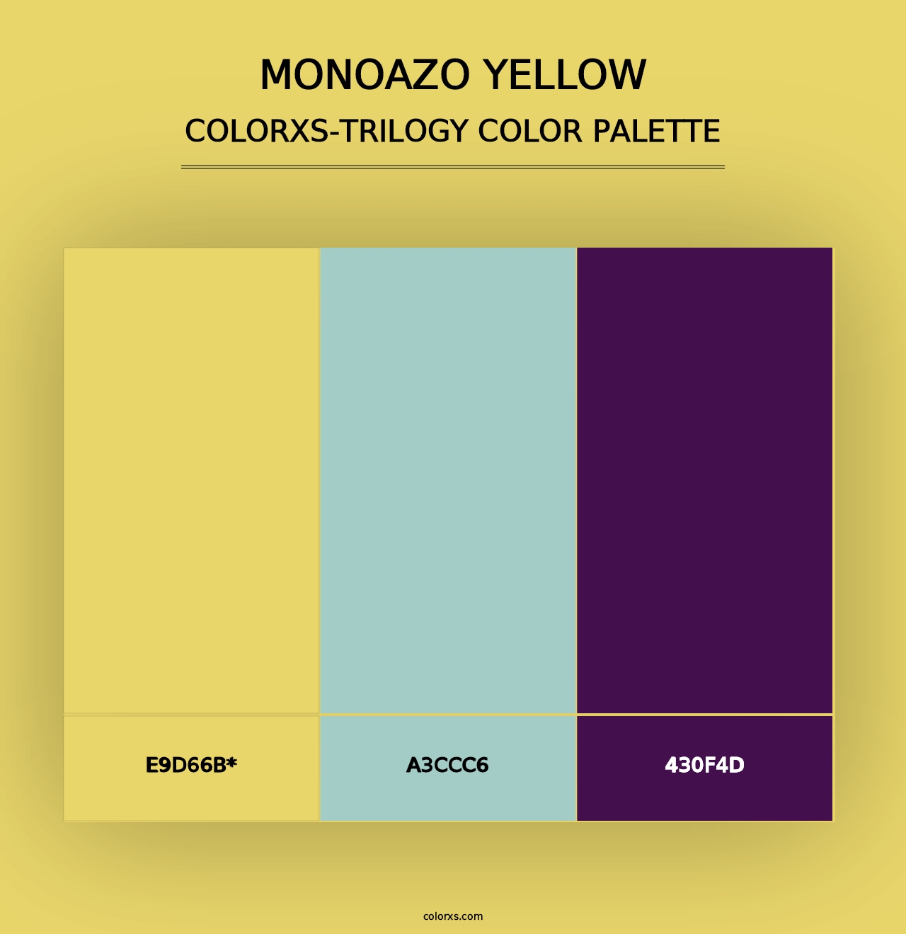 Monoazo Yellow - Colorxs Trilogy Palette