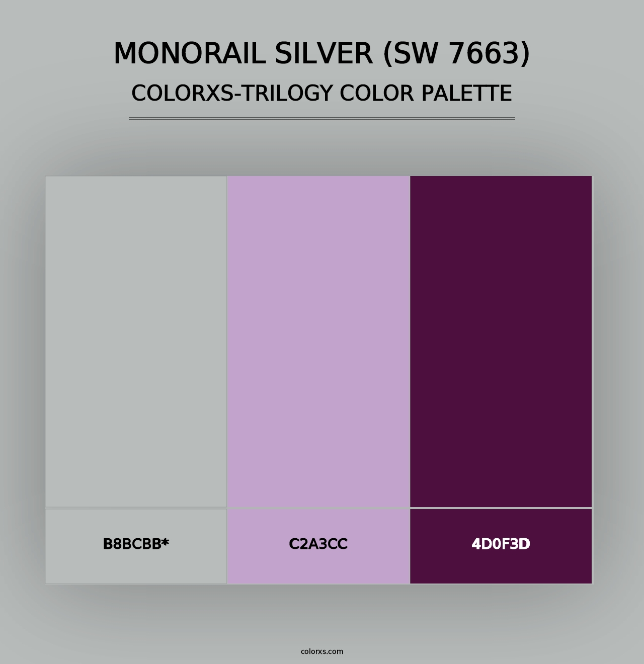 Monorail Silver (SW 7663) - Colorxs Trilogy Palette