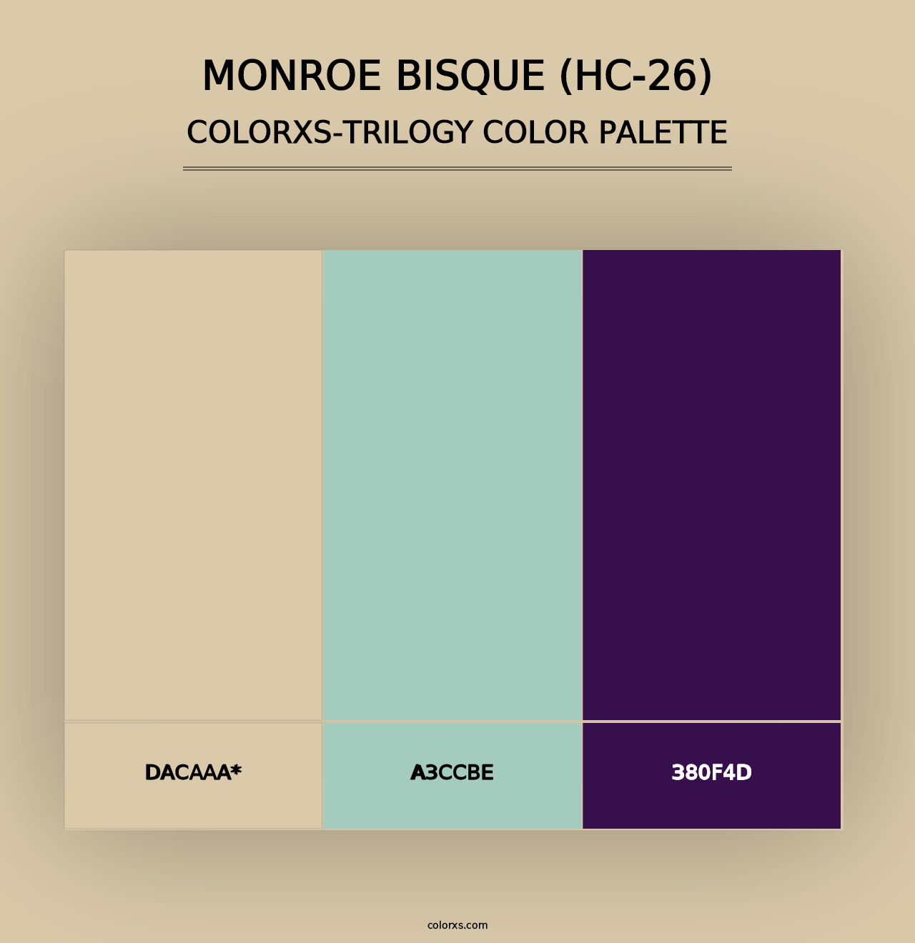 Monroe Bisque (HC-26) - Colorxs Trilogy Palette