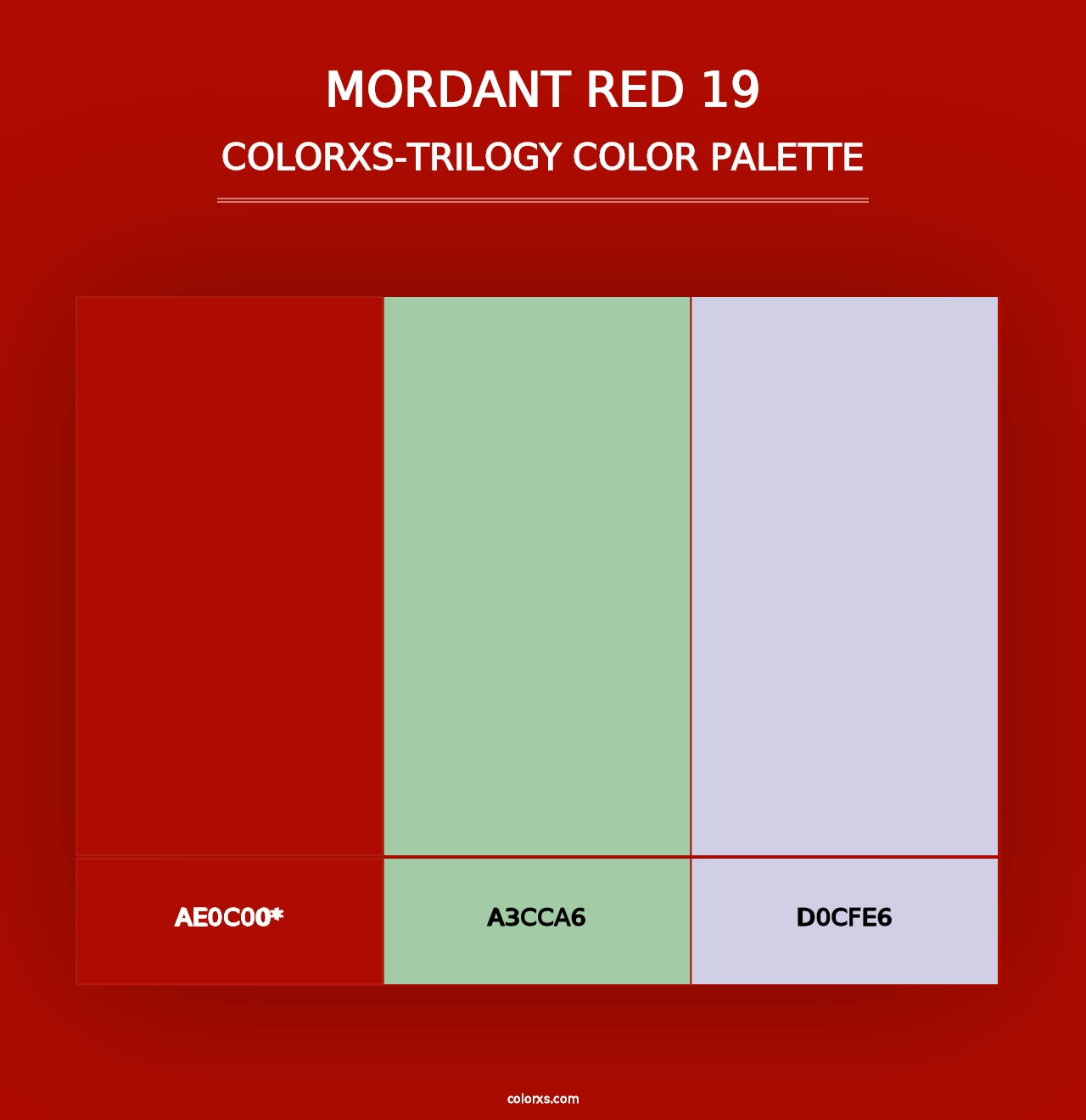 Mordant red 19 - Colorxs Trilogy Palette