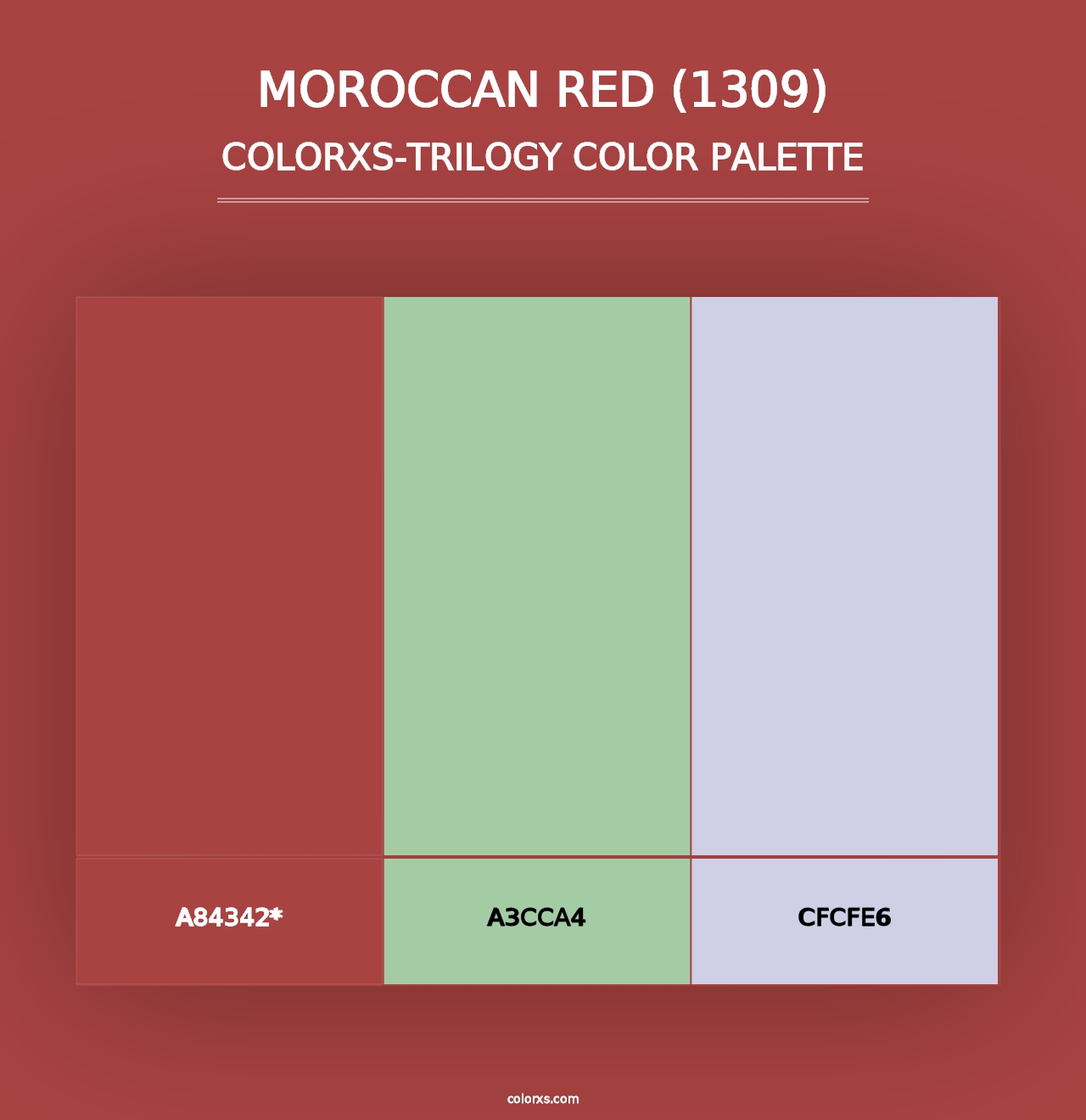 Moroccan Red (1309) - Colorxs Trilogy Palette