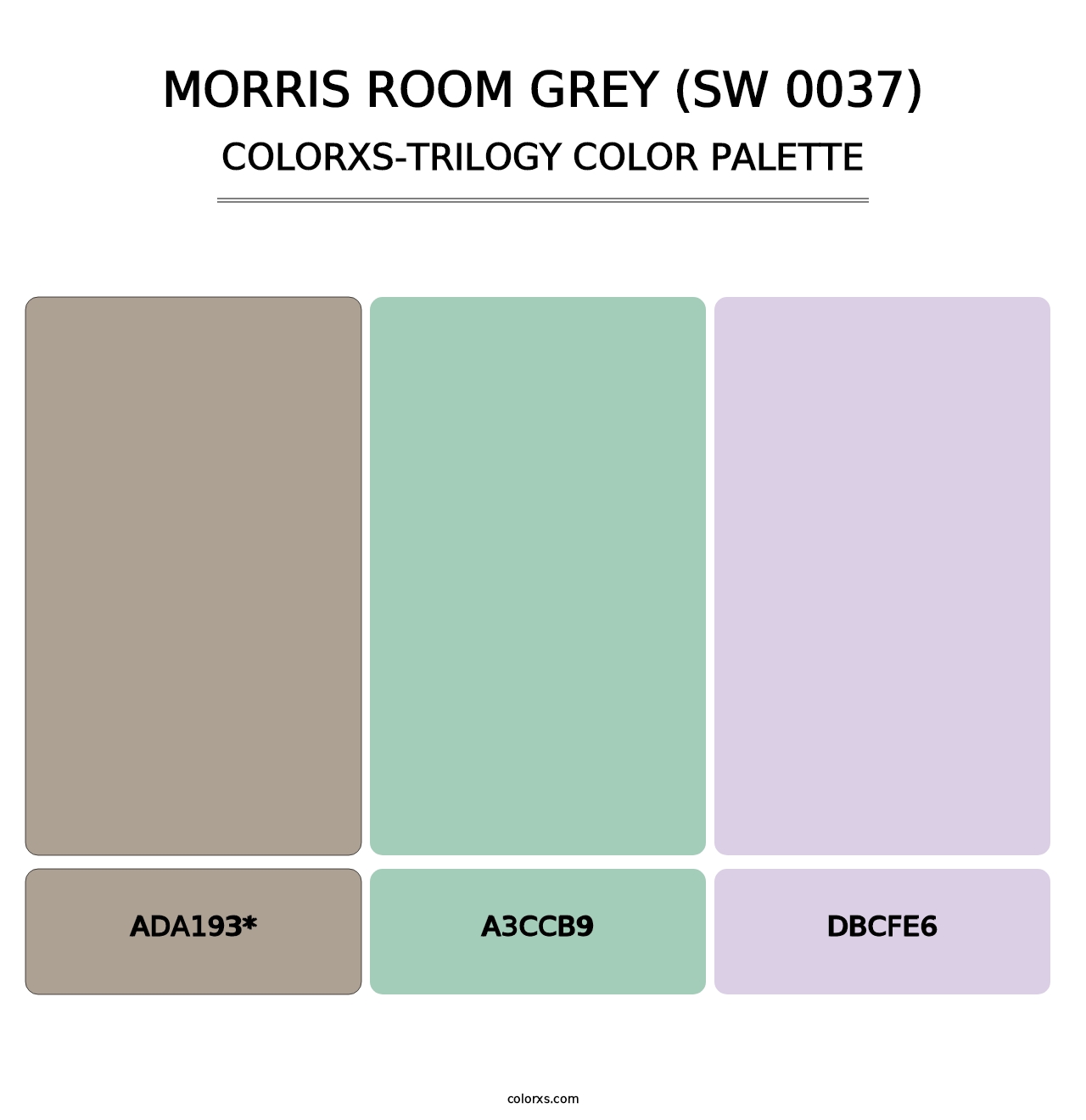 Morris Room Grey (SW 0037) - Colorxs Trilogy Palette