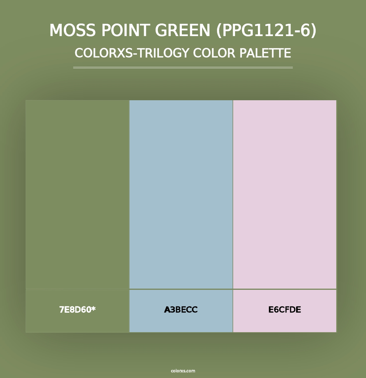 Moss Point Green (PPG1121-6) - Colorxs Trilogy Palette