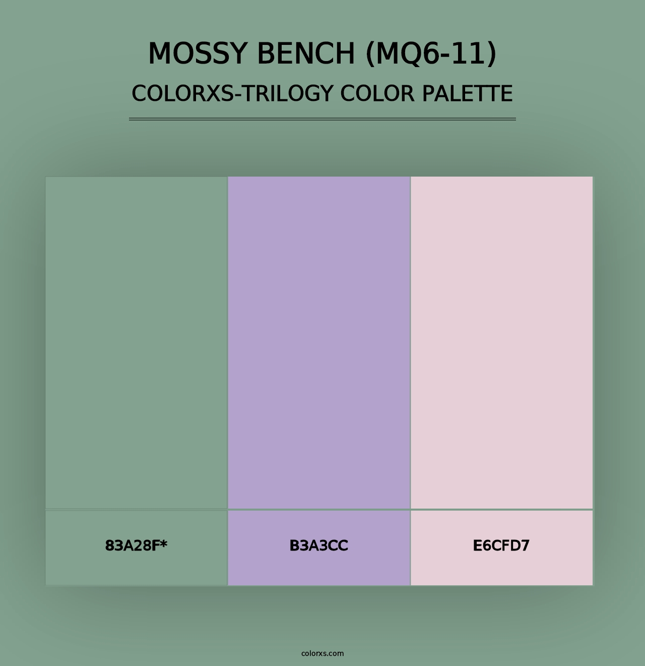 Mossy Bench (MQ6-11) - Colorxs Trilogy Palette