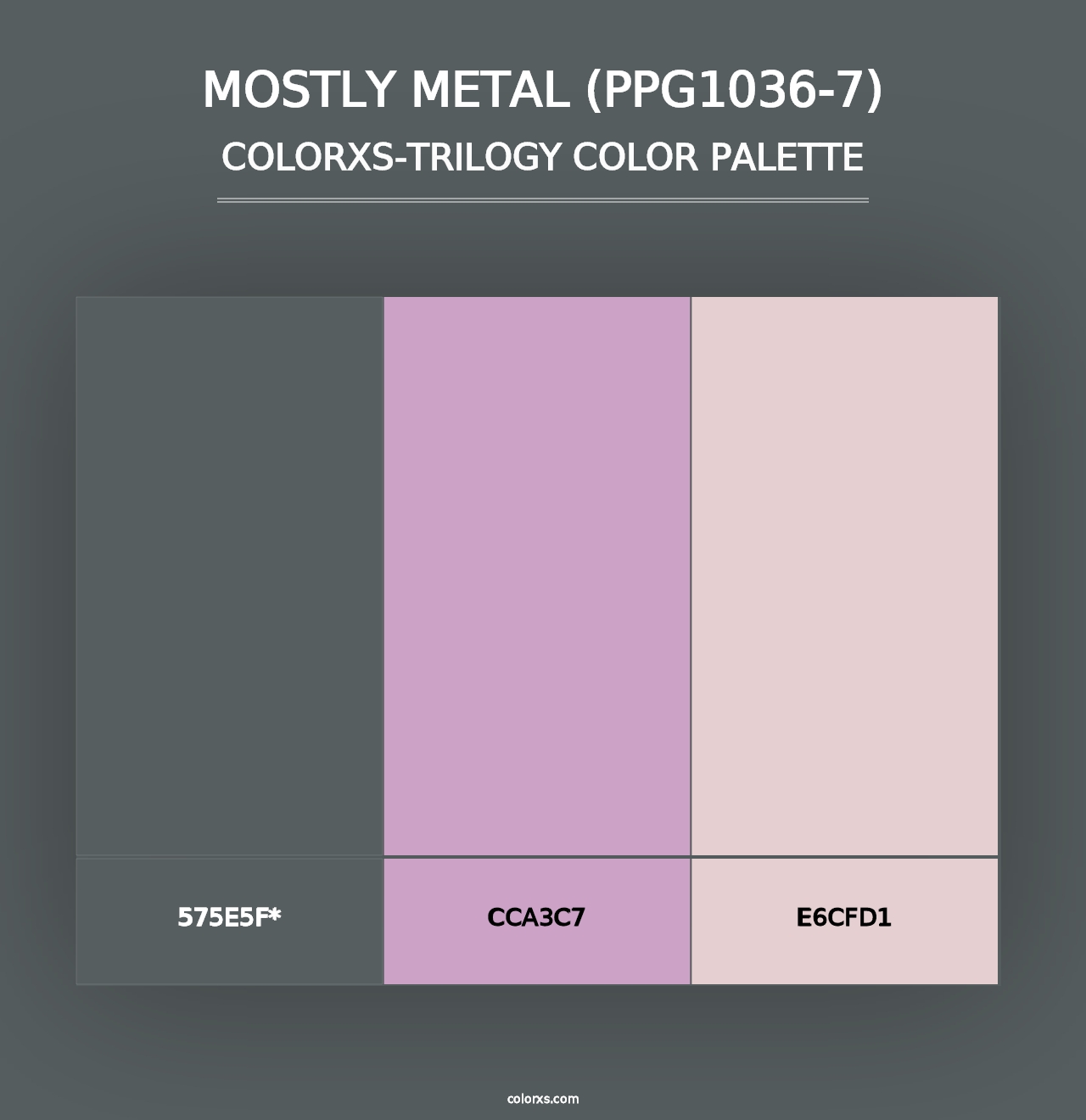 Mostly Metal (PPG1036-7) - Colorxs Trilogy Palette