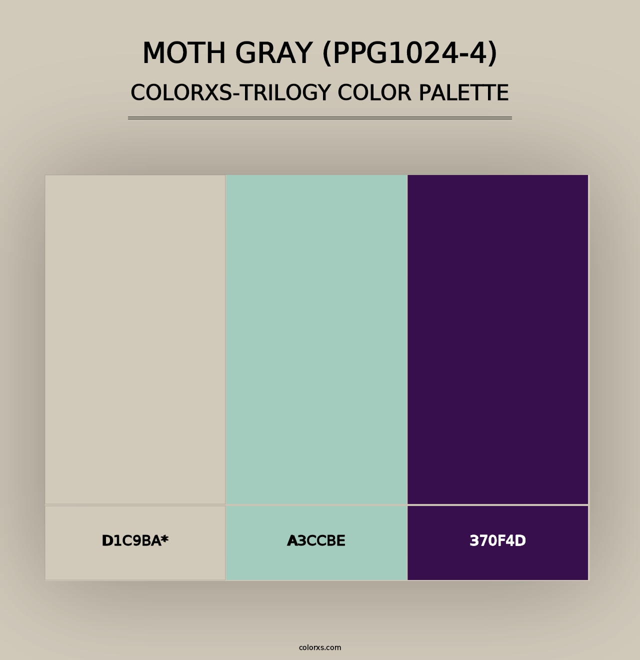 Moth Gray (PPG1024-4) - Colorxs Trilogy Palette