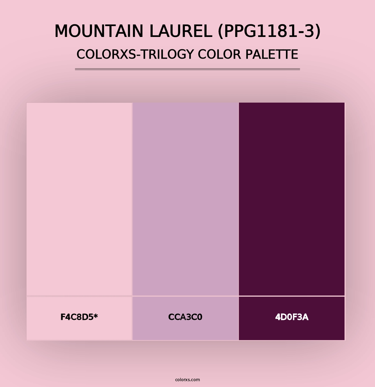 Mountain Laurel (PPG1181-3) - Colorxs Trilogy Palette