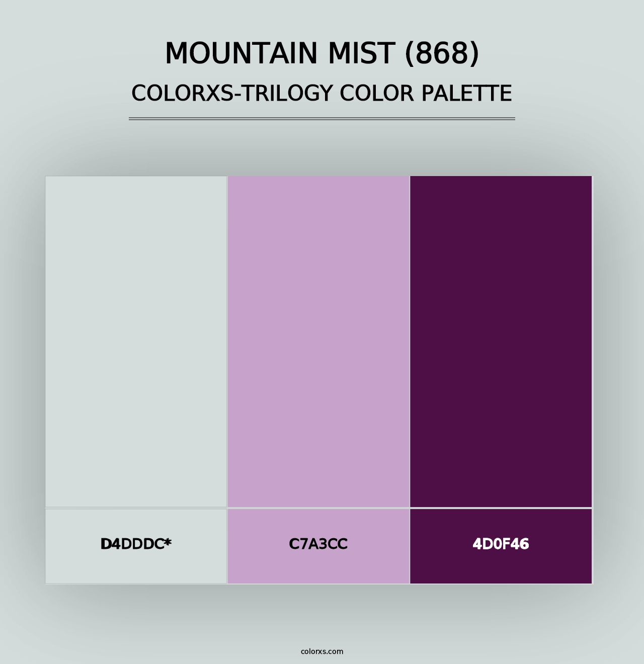 Mountain Mist (868) - Colorxs Trilogy Palette