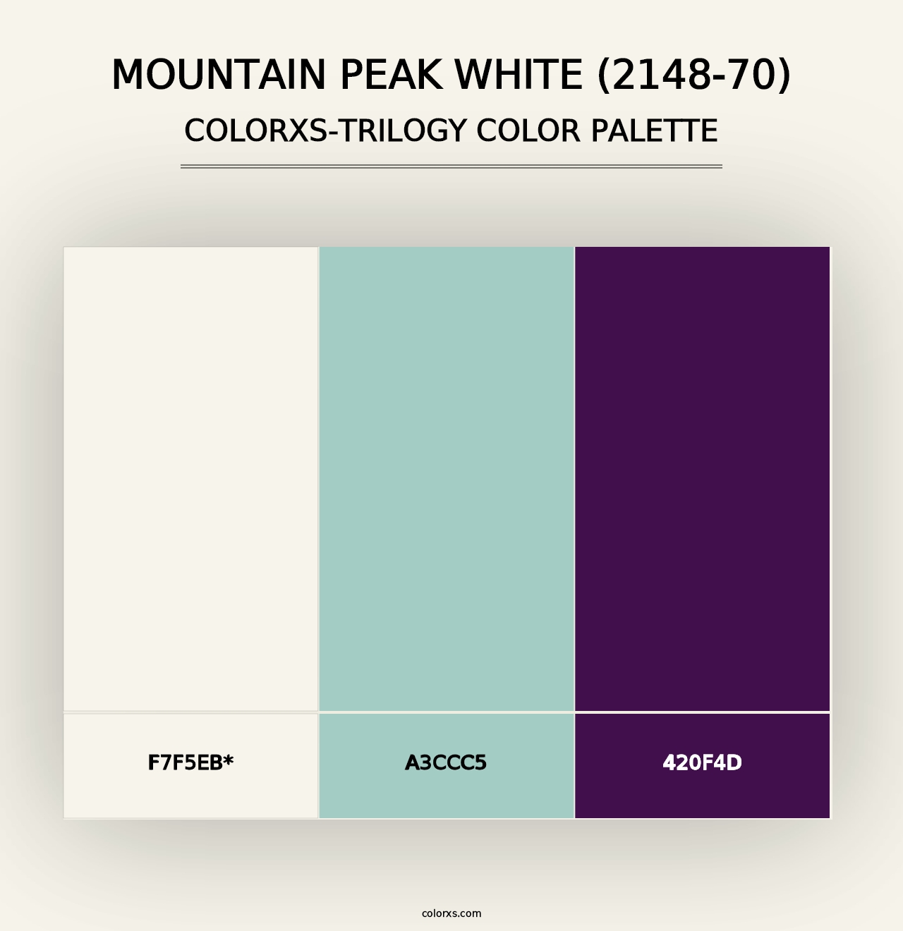 Mountain Peak White (2148-70) - Colorxs Trilogy Palette