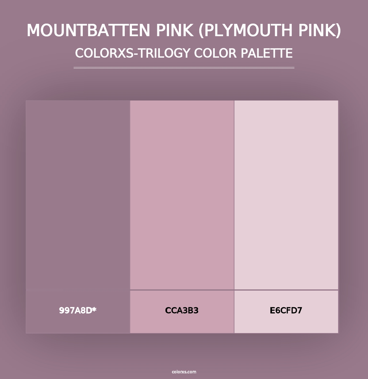 Mountbatten Pink (Plymouth Pink) - Colorxs Trilogy Palette