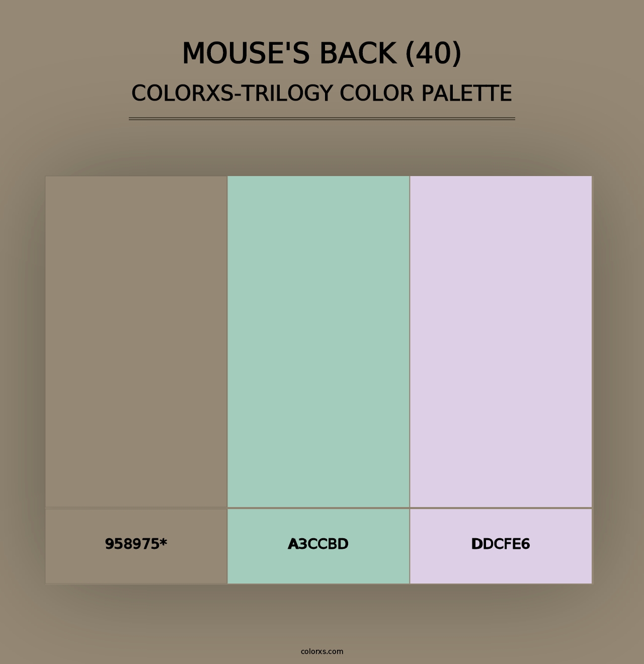 Mouse's Back (40) - Colorxs Trilogy Palette