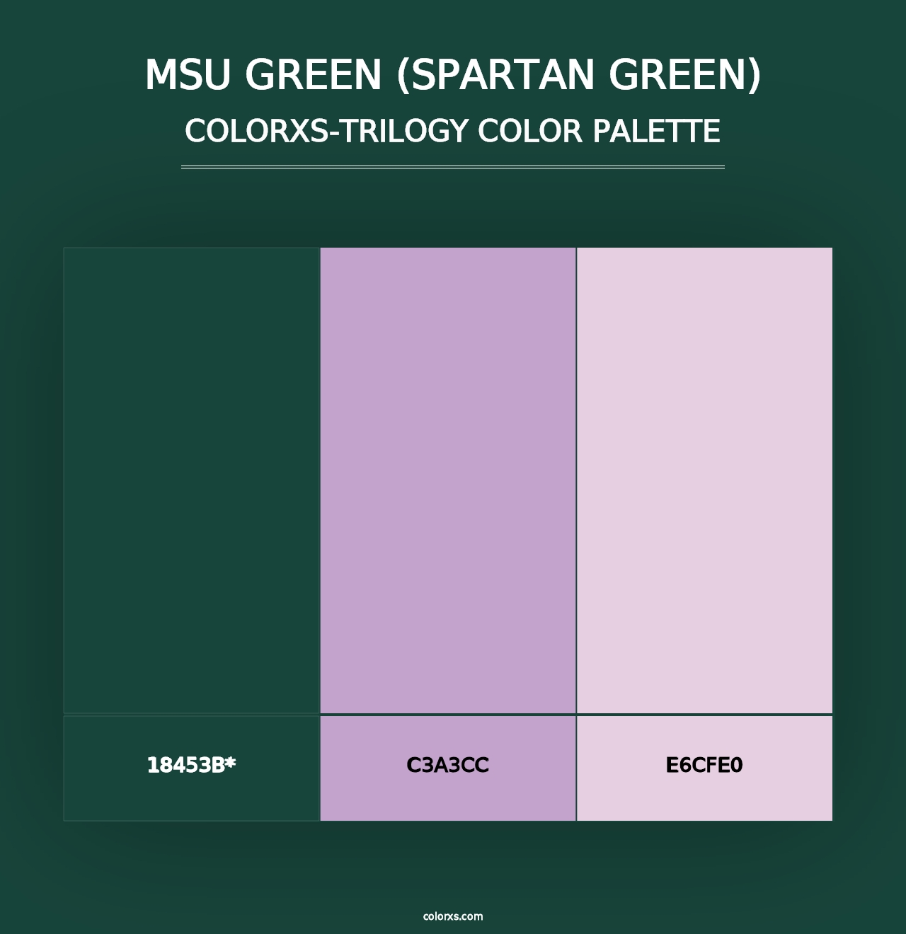 MSU Green (Spartan Green) - Colorxs Trilogy Palette