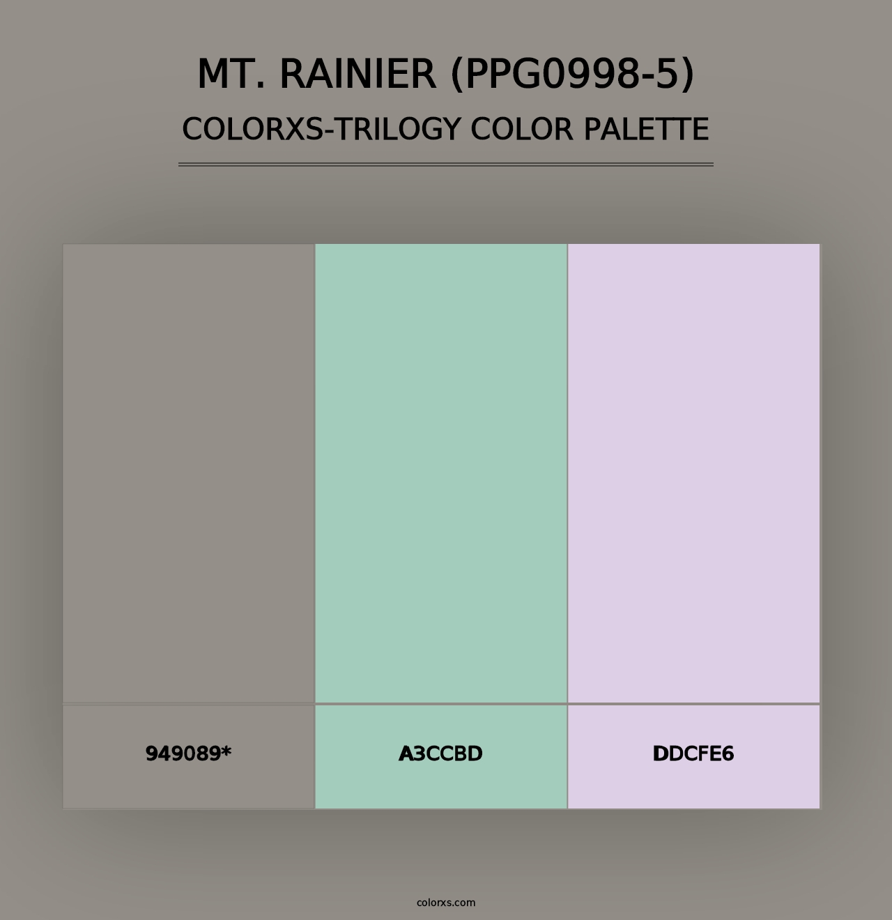 Mt. Rainier (PPG0998-5) - Colorxs Trilogy Palette