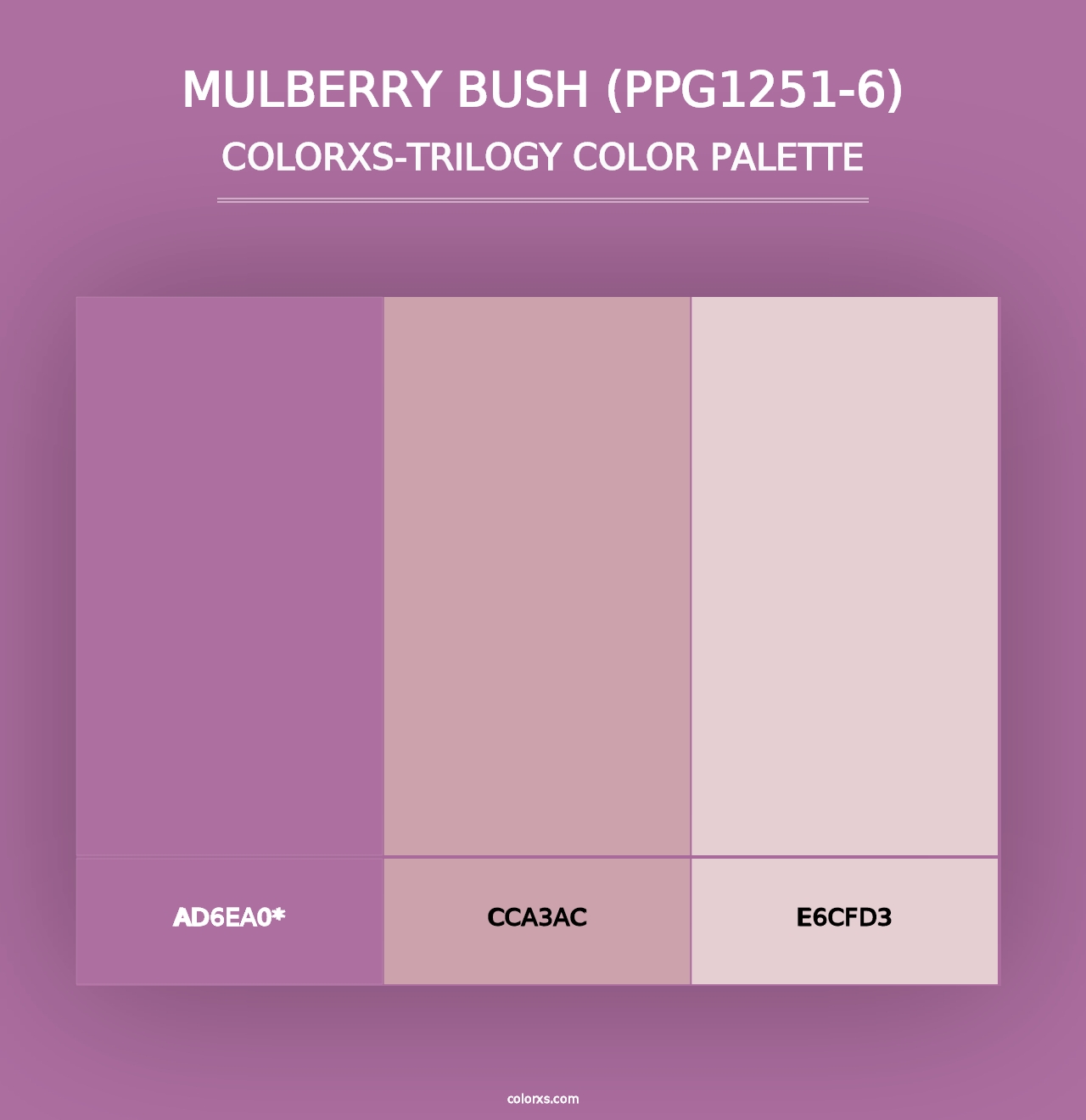 Mulberry Bush (PPG1251-6) - Colorxs Trilogy Palette