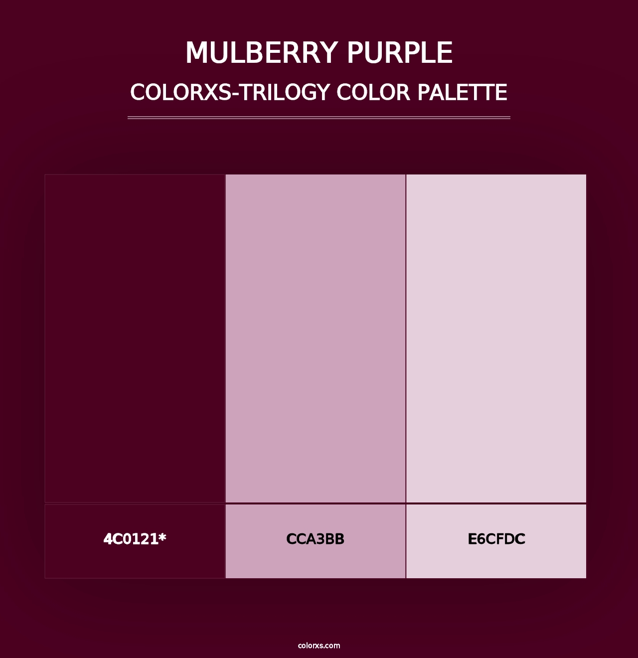 Mulberry Purple - Colorxs Trilogy Palette