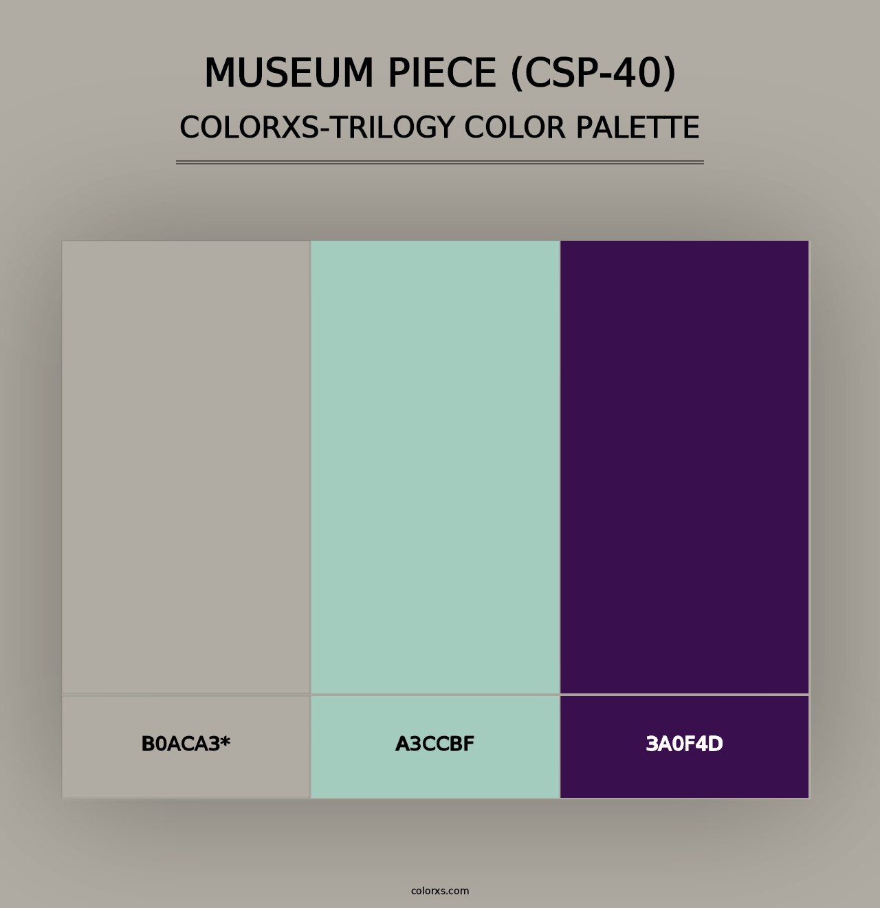 Museum Piece (CSP-40) - Colorxs Trilogy Palette