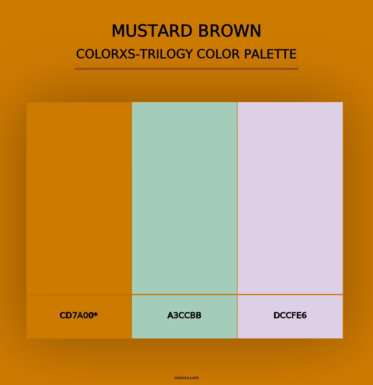 Mustard Brown - Colorxs Trilogy Palette